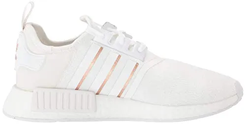 adidas Originals Women's NMD_r1 Sneaker, White/Rose Gold Metallic, 6