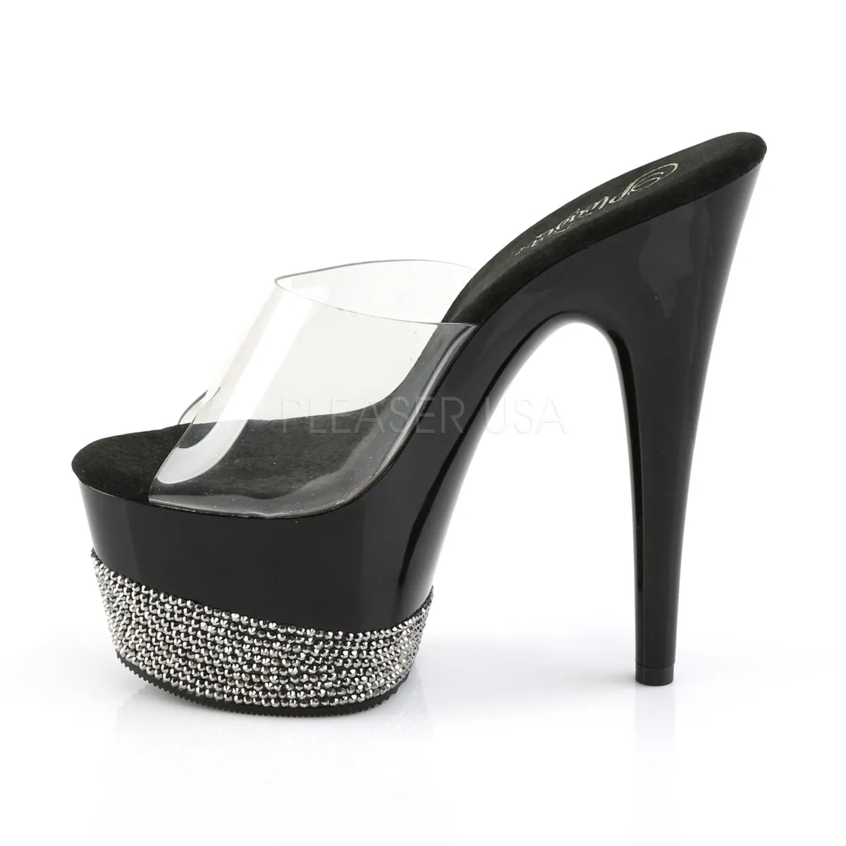 Adore-701-3 Black Rhinestone Platform