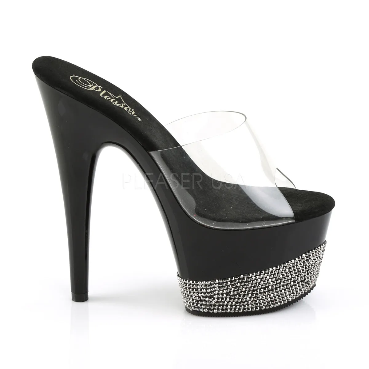 Adore-701-3 Black Rhinestone Platform