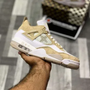 Air Jordan 4 Custom Lo-Vi (Natural) | Low-Top Canvas Style