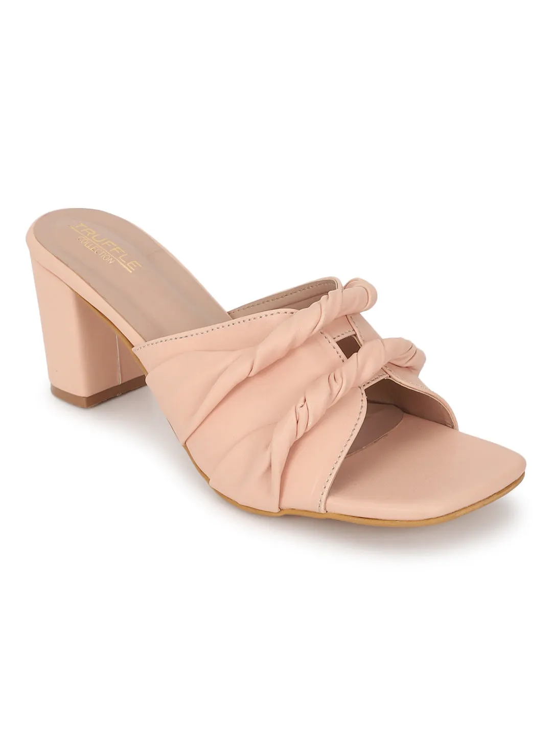 Beige PU Block Mules (TC-KL0001-BEIG)