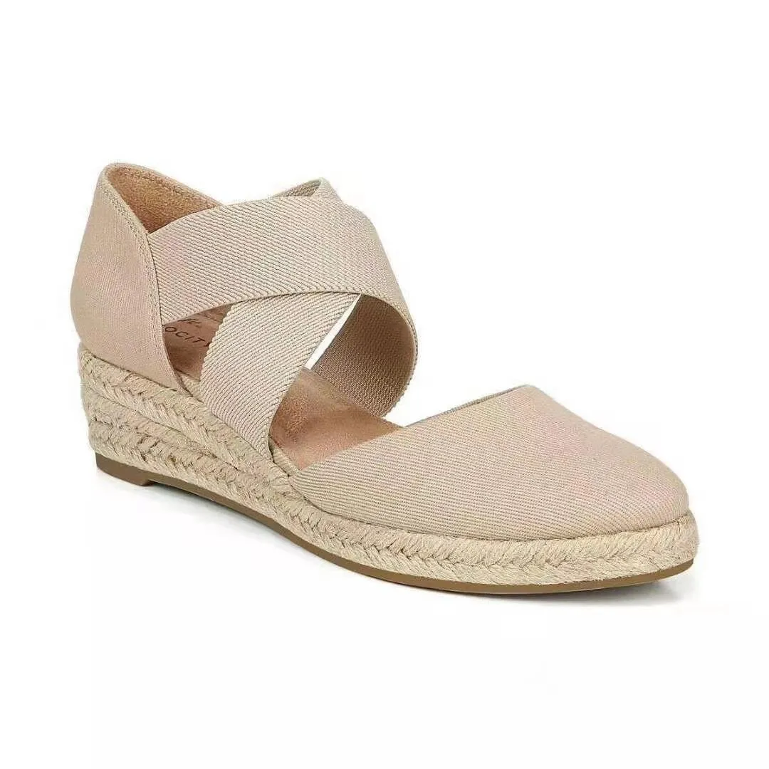 BerriesJam - 2024 Summer Fashion Cross Belt Solid Color Espadrilles