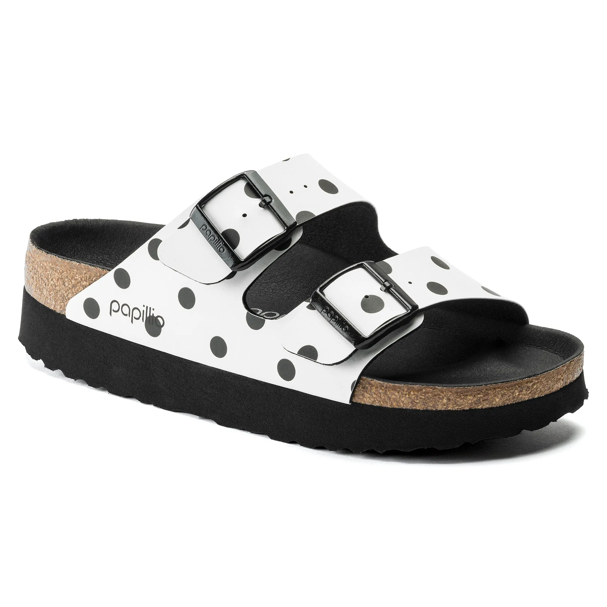 BIRKENSTOCK: ARIZONA GROOVED PLATFORM VEGAN SANDALS