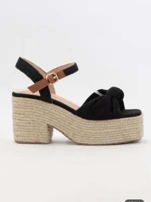 Black Bow Espadrilles