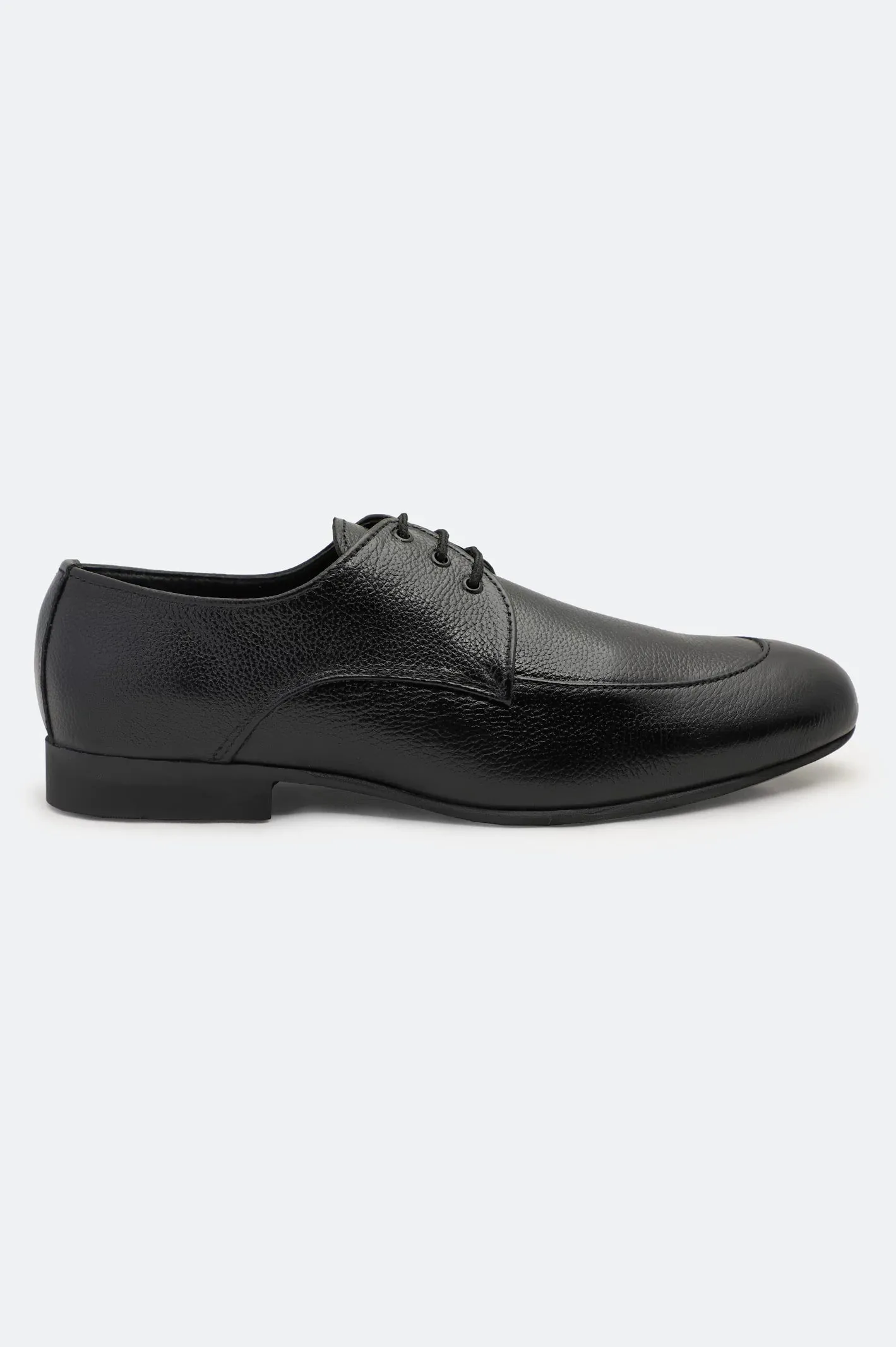 Black Derby Lace Up Formal Shoes