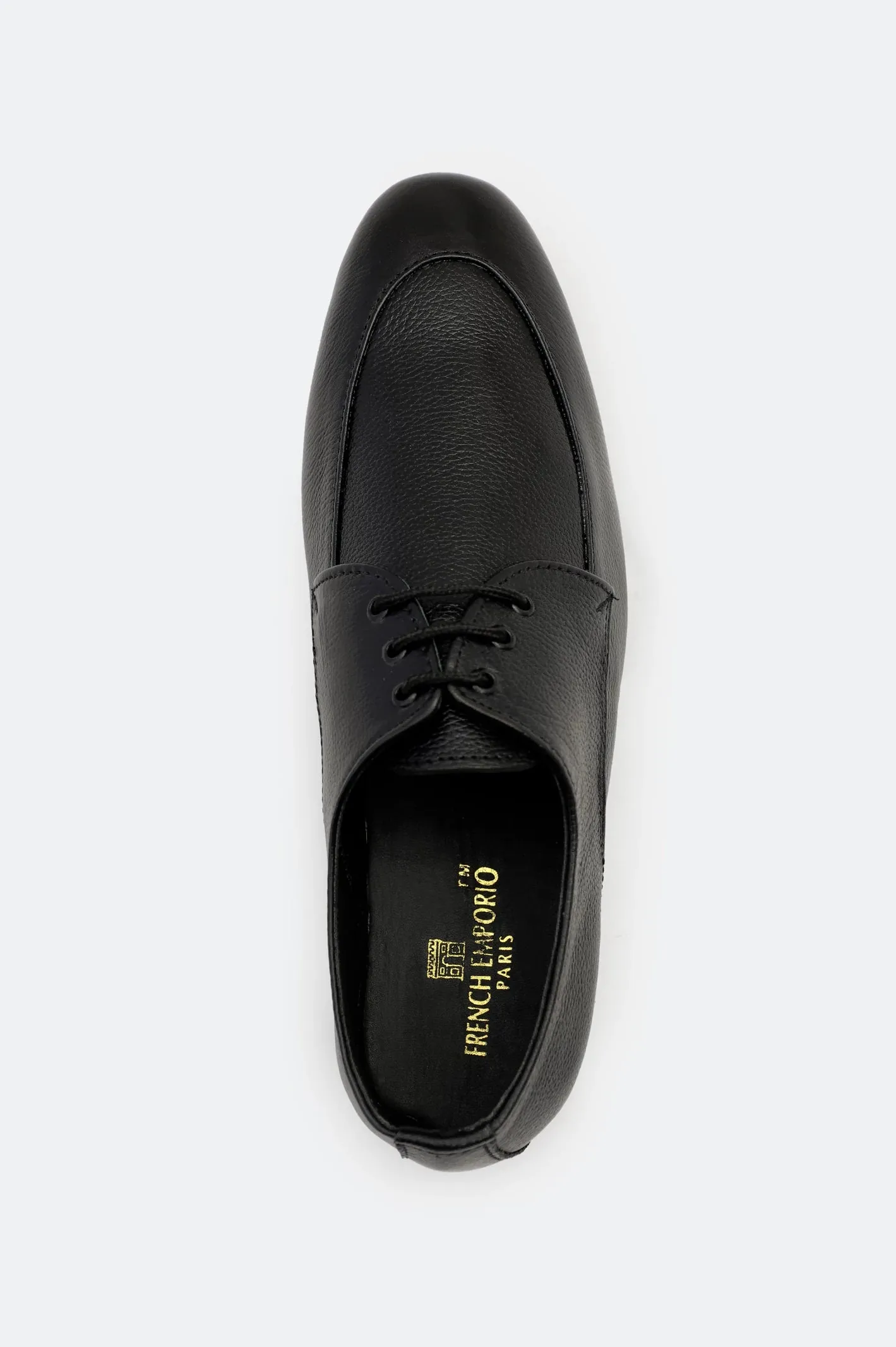 Black Derby Lace Up Formal Shoes