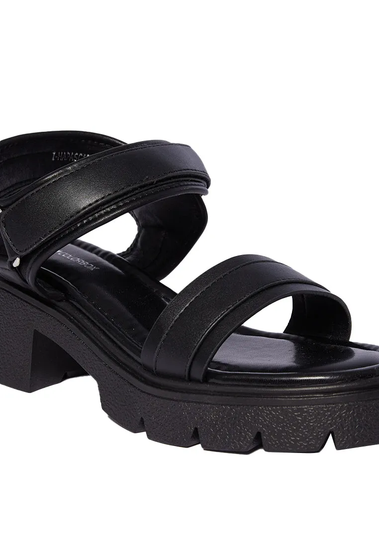 Black High Platform Sandals