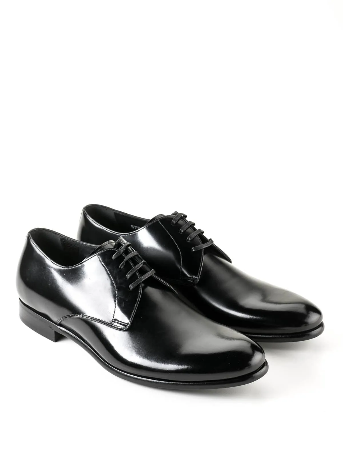 Black Lace-Up Derby Shoes