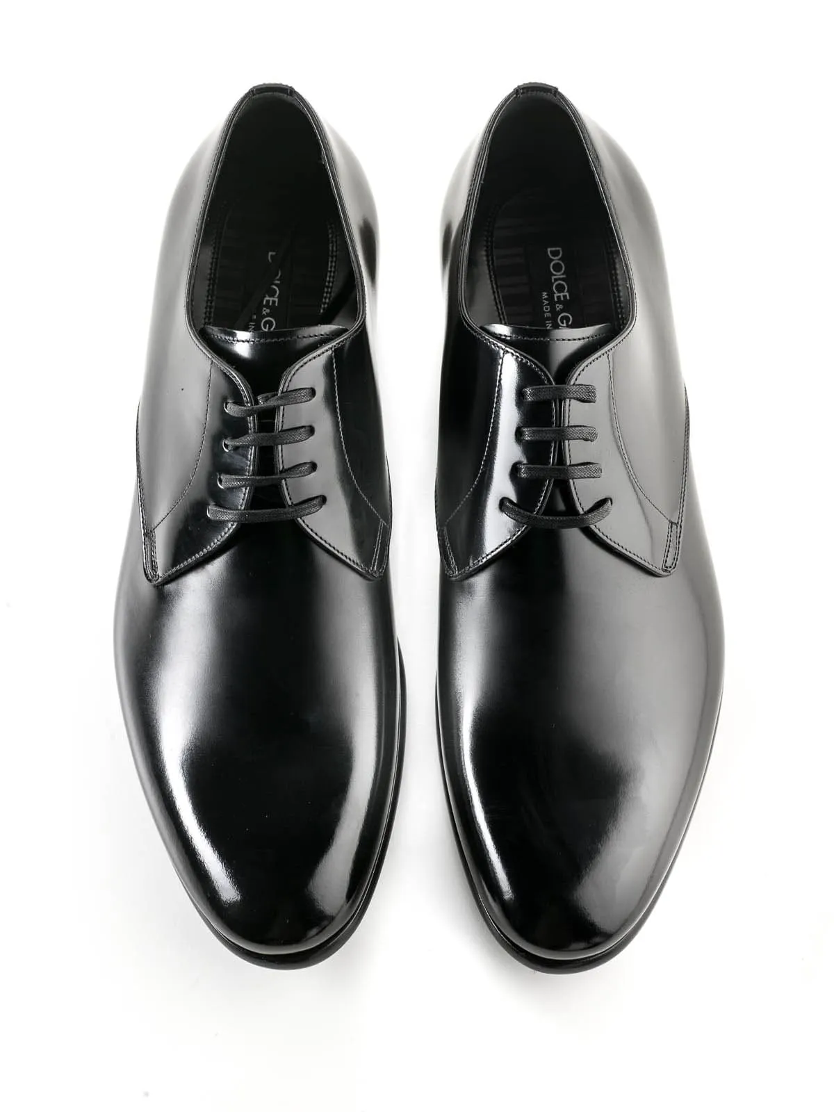 Black Lace-Up Derby Shoes