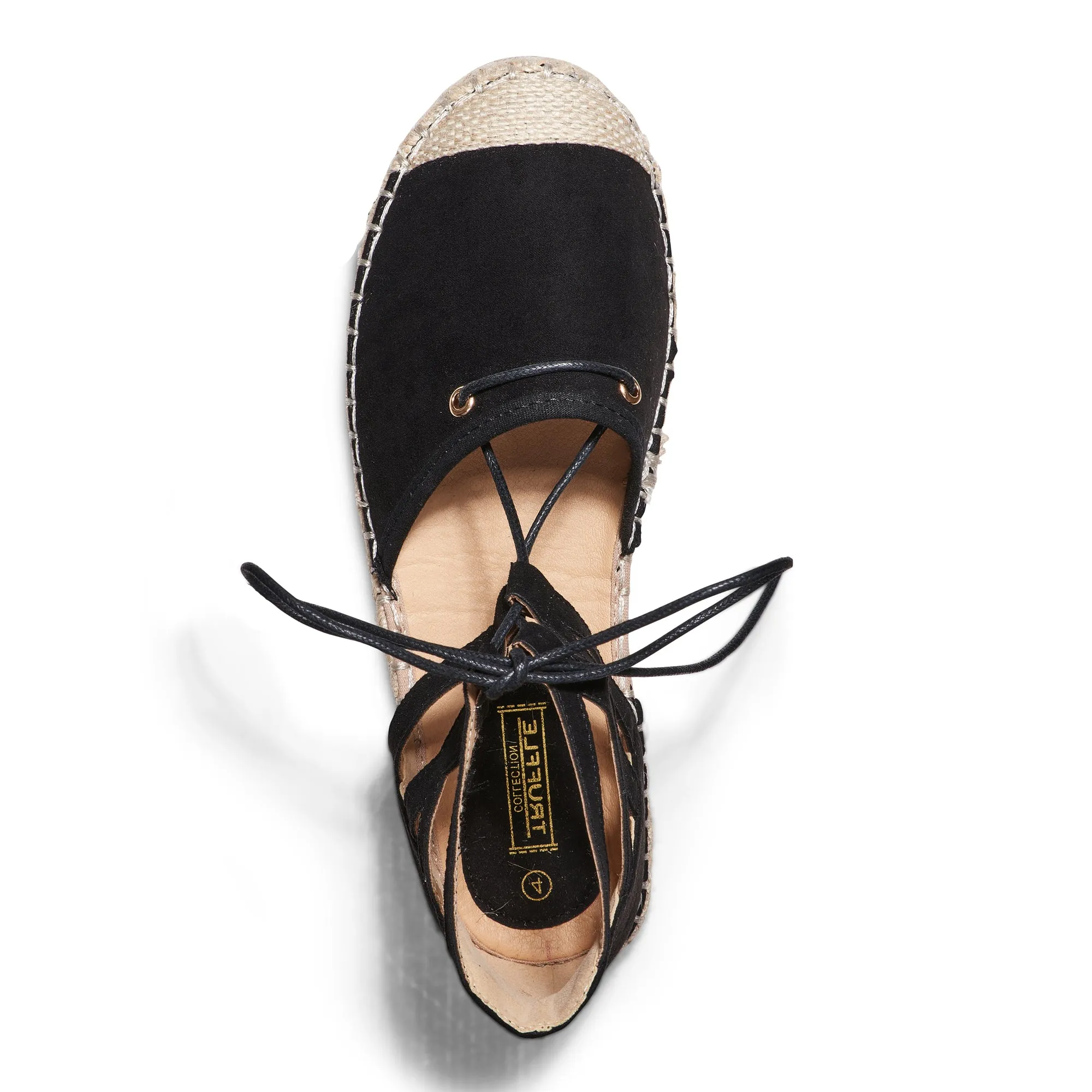 Black Lace Up Espadrilles