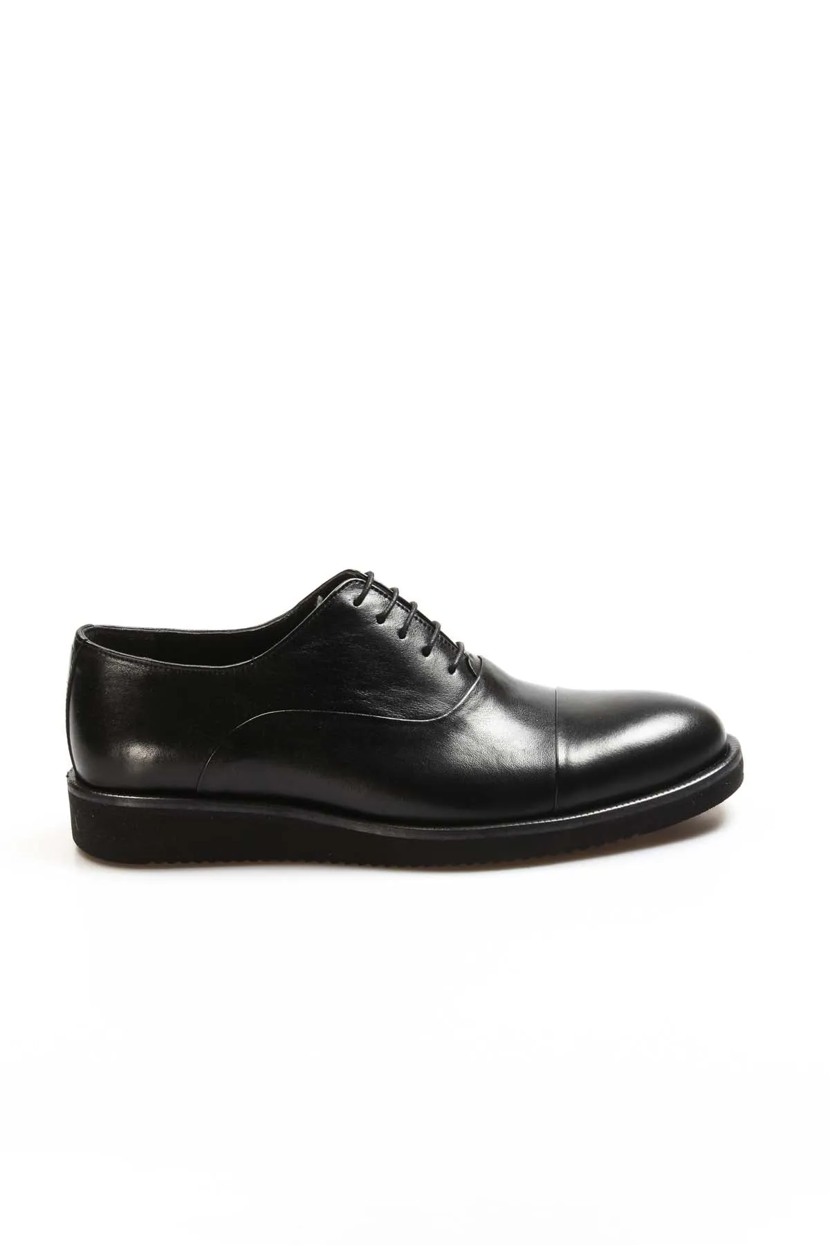 Black Leather Platform Derby Wessi