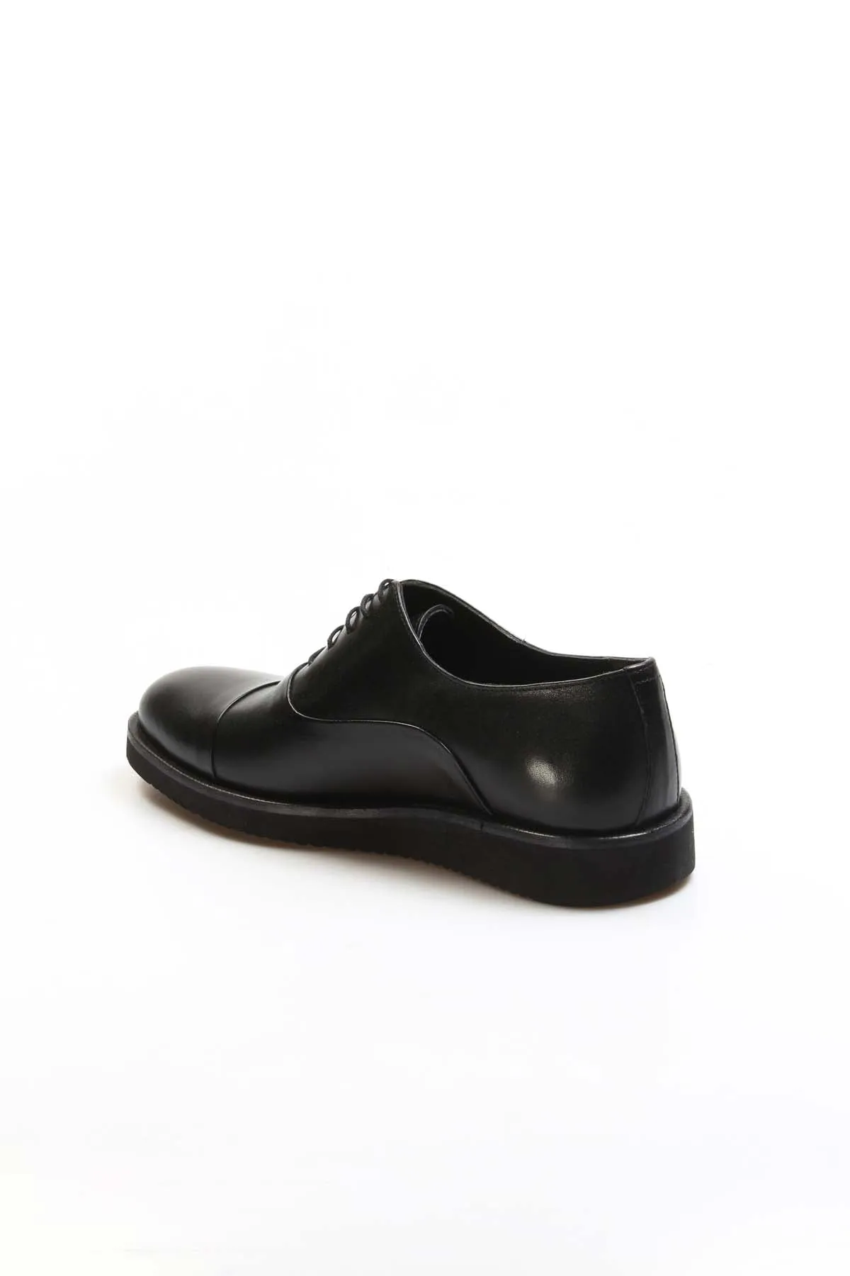 Black Leather Platform Derby Wessi