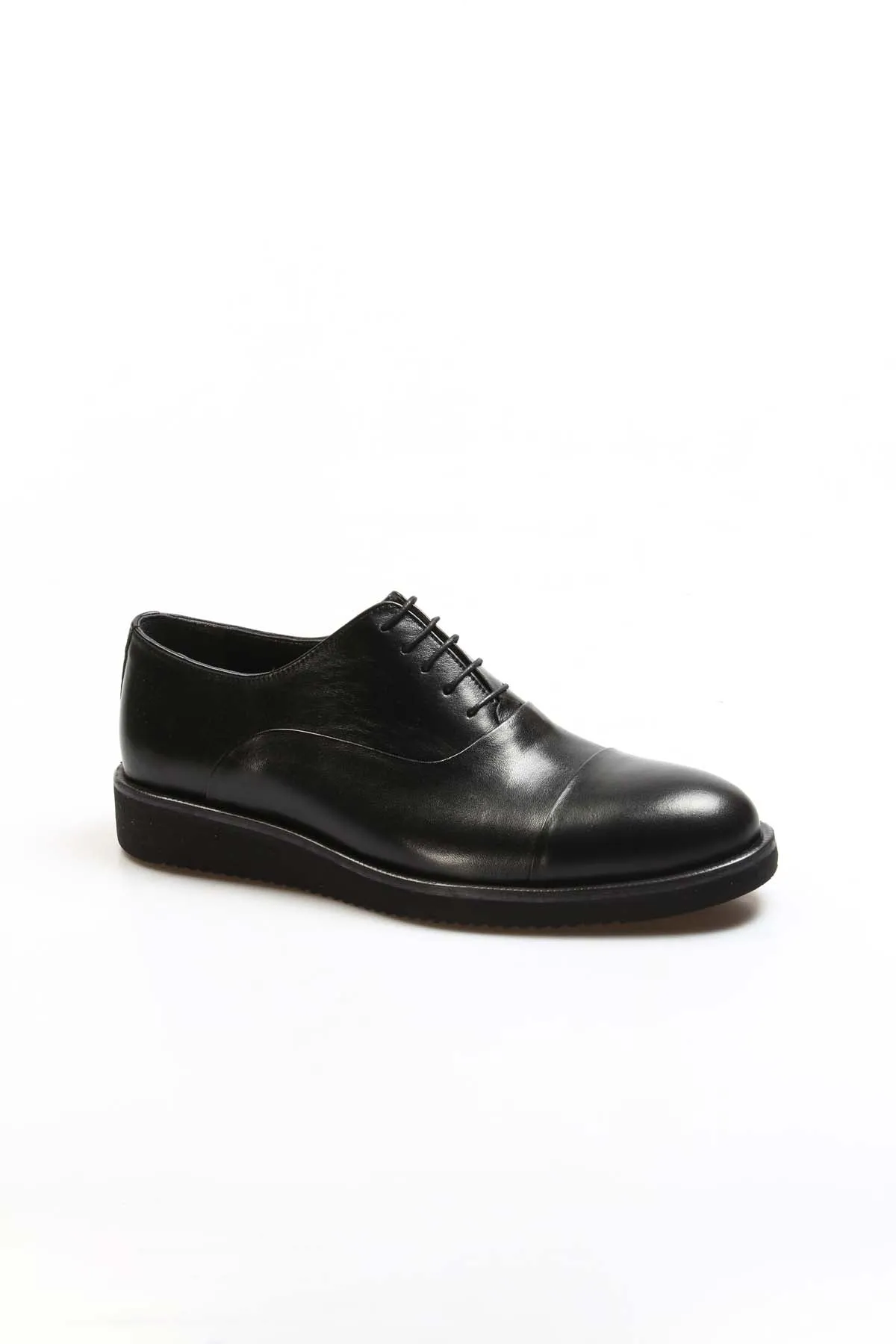 Black Leather Platform Derby Wessi