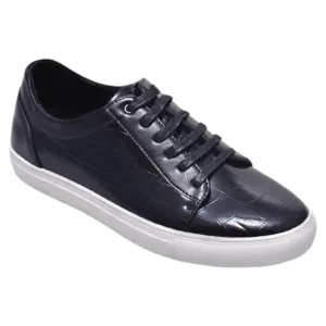 Black Men's Lace-Up Sneakers Casual Design Shoes CS-803