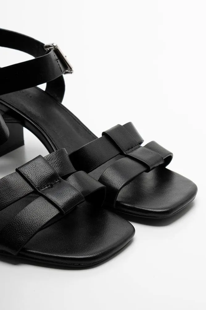 Block Heel Sandal Black