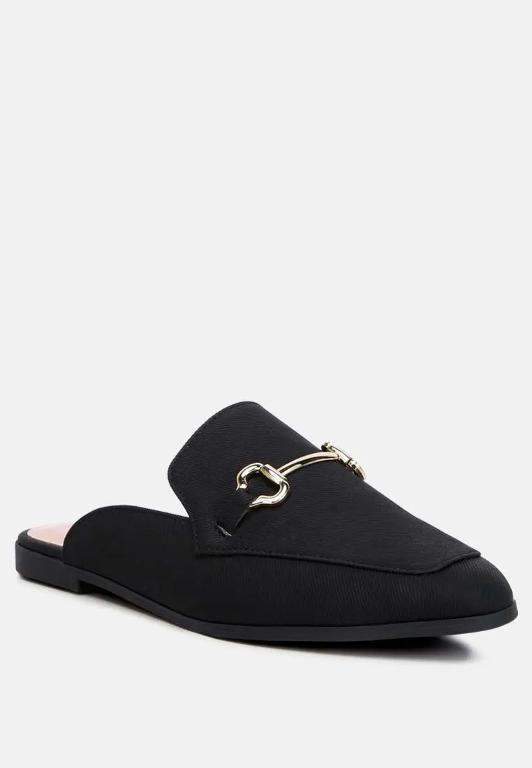 Briar Horsebit Embellishment Slip On Mules