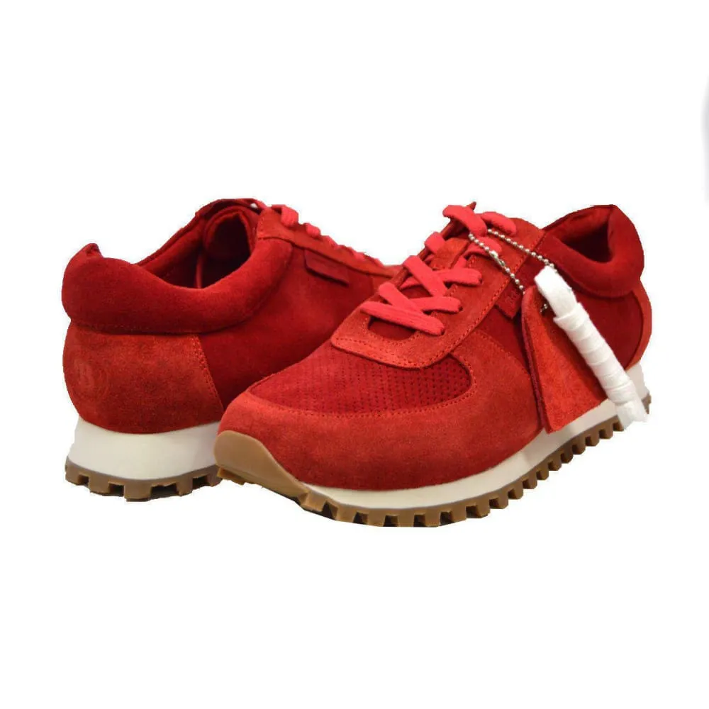 British Walkers Surrey Men's Red Leather and Suede Sneakers