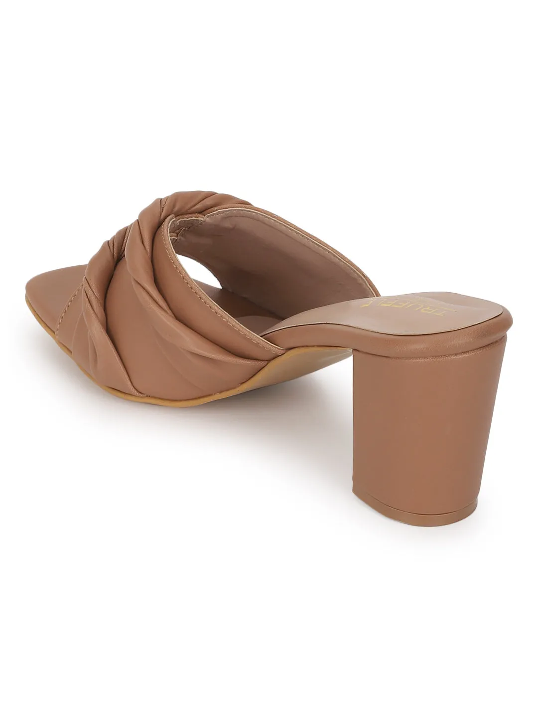 Brown PU Block Mules (TC-KL0001-BRO)