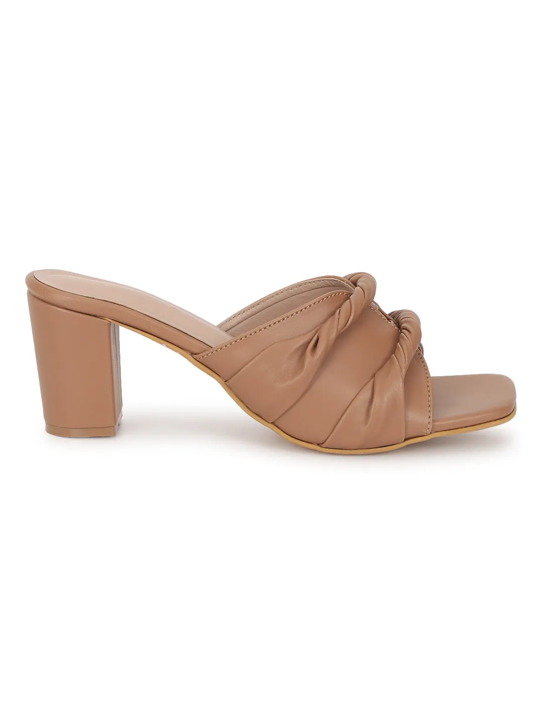 Brown PU Block Mules (TC-KL0001-BRO)