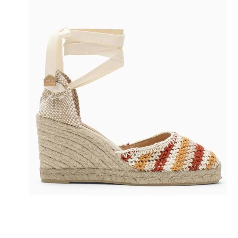 Castaner Carina 8 Tostado Multicolor Wedge Espadrilles