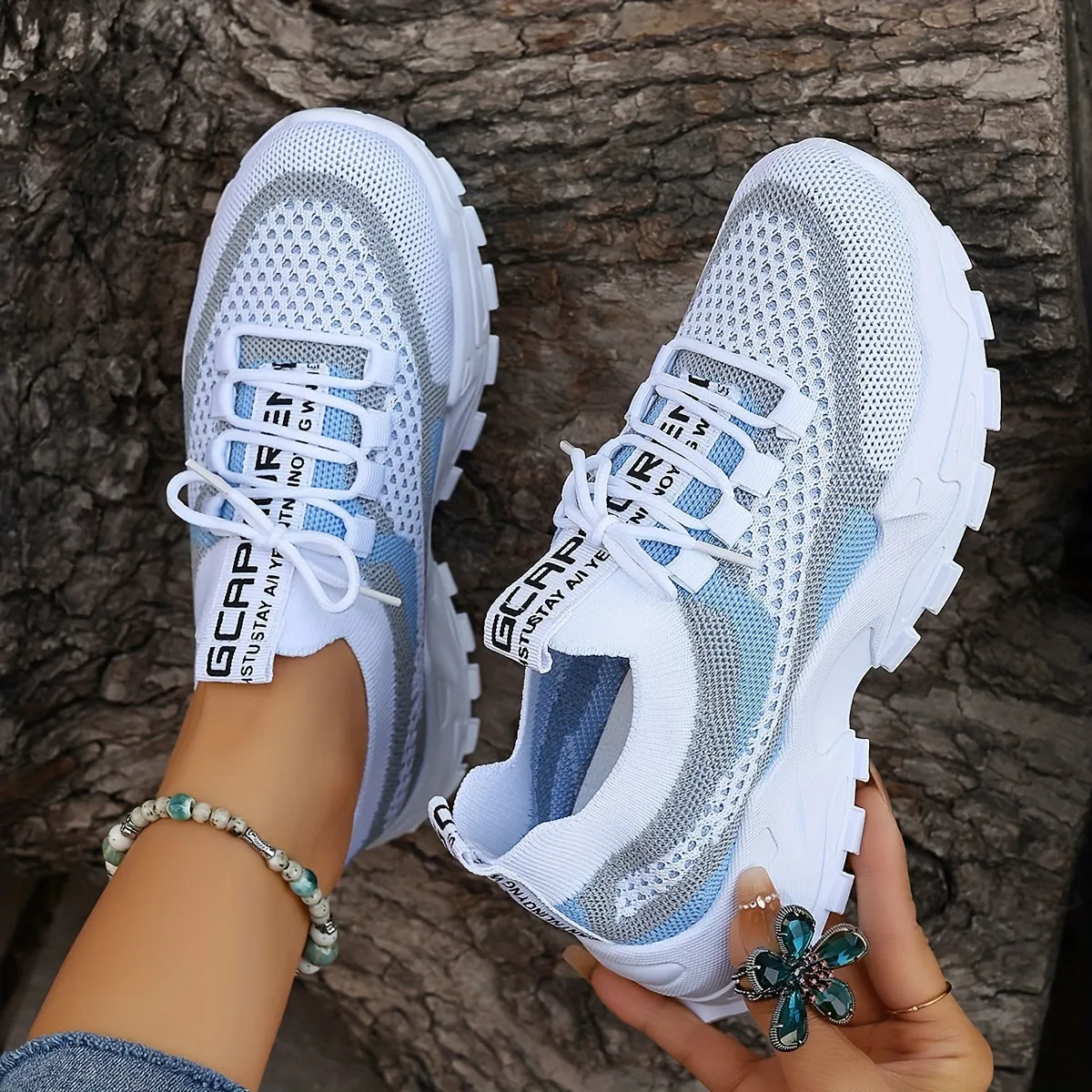 Casual Colorblock Knit Sneakers for Women | Perfect for Casual Days