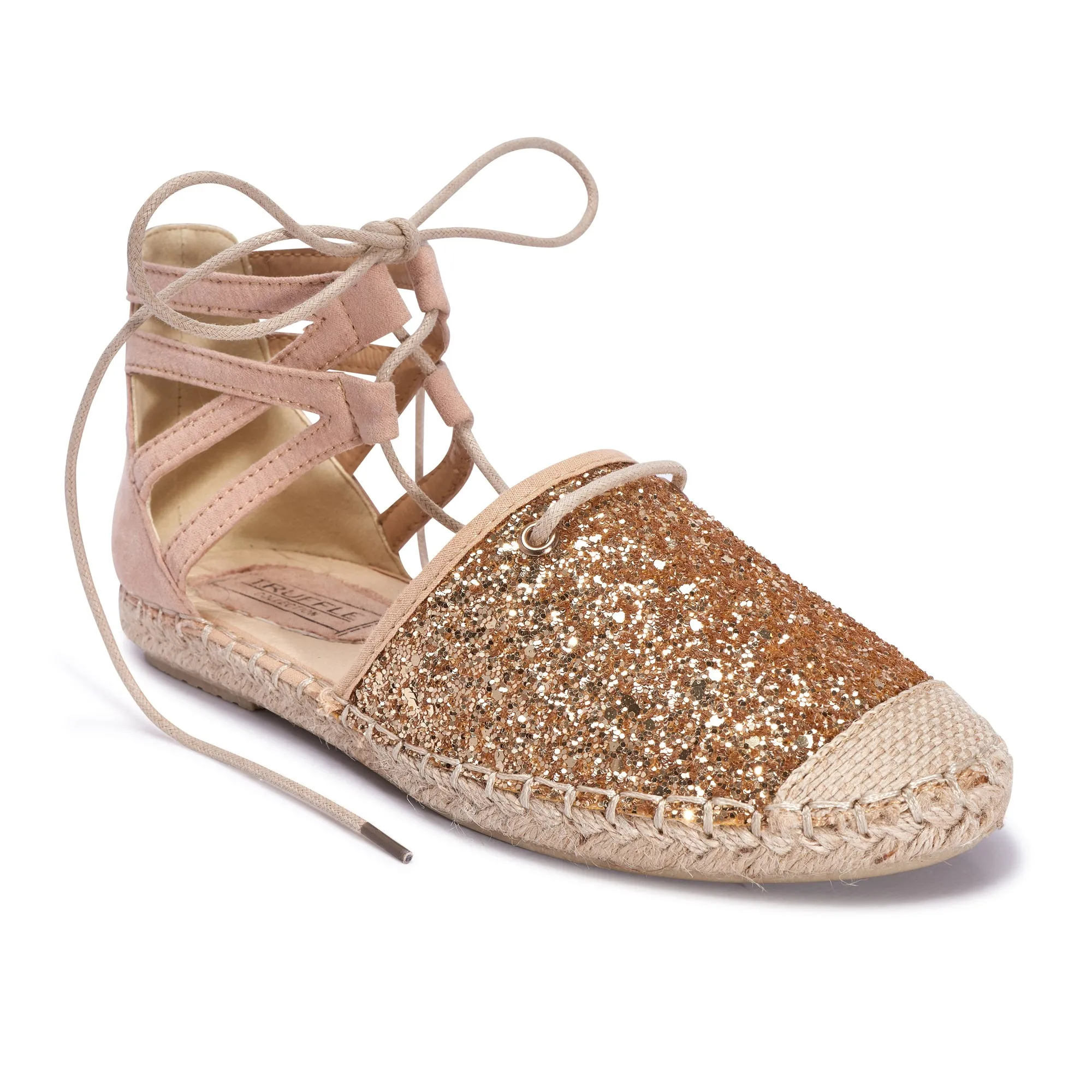 Champagne Lace Up Espadrilles