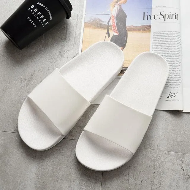 Chic Black and White Platform Slide Sandals for Effortless Summer Style