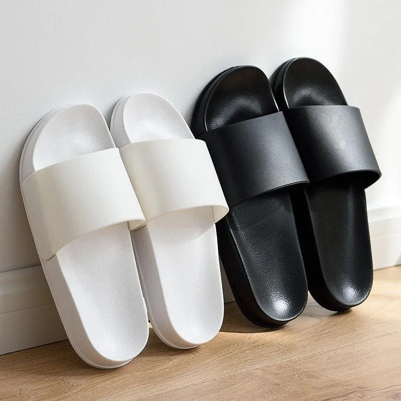 Chic Black and White Platform Slide Sandals for Effortless Summer Style