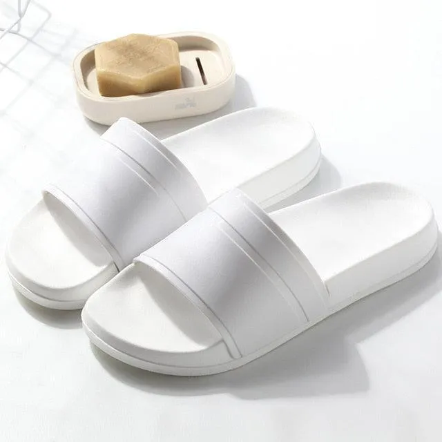 Chic Black and White Platform Slide Sandals for Effortless Summer Style