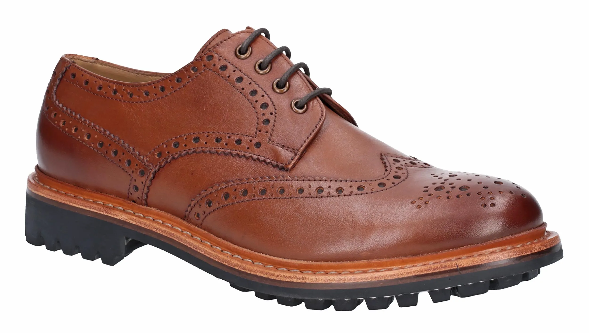 Cotswold Quenington Commando Mens Rugged Sole Brogue Shoe