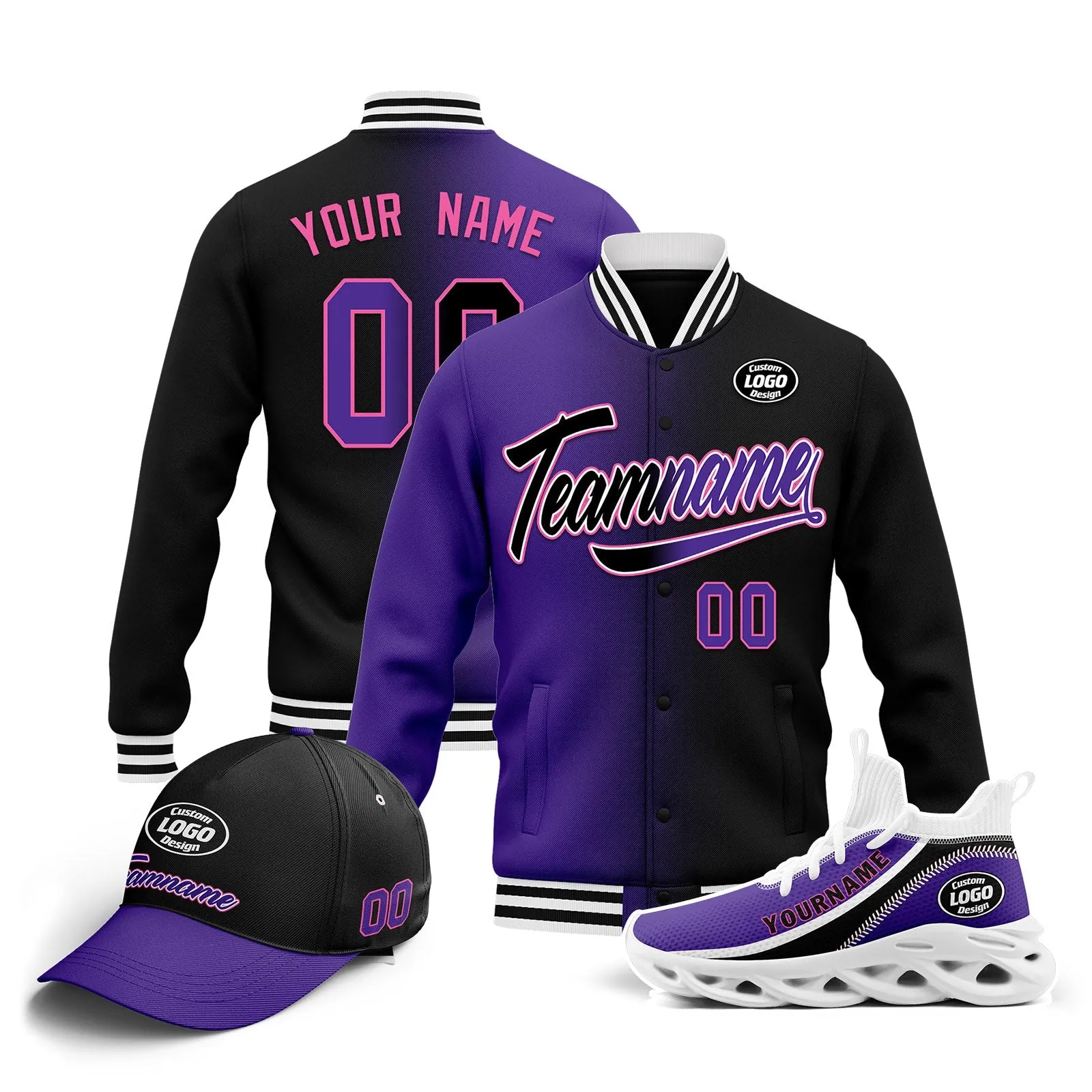 Custom Jacket MaxSoul Shoes and Hat Combo Offer Personalized Combo ZH-D028016-11