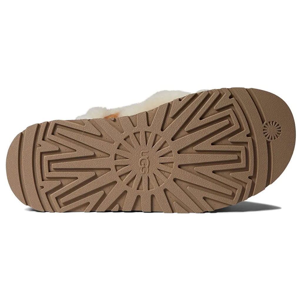 Disco Cross Slide Suede Sheepskin Women's Sandals