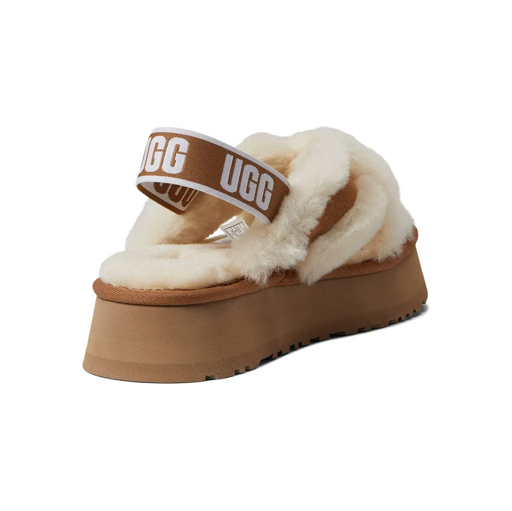 Disco Cross Slide Suede Sheepskin Women's Sandals