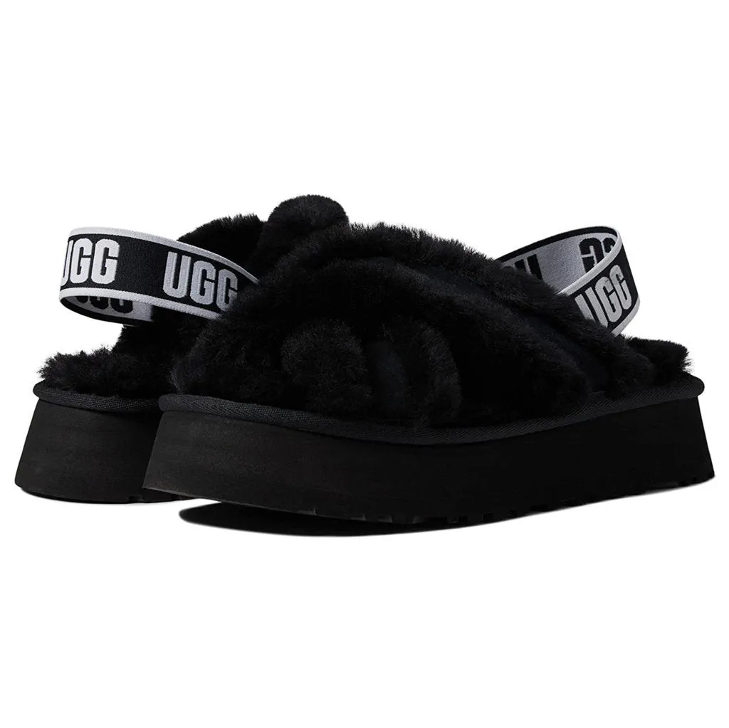 Disco Cross Slide Suede Sheepskin Women's Sandals