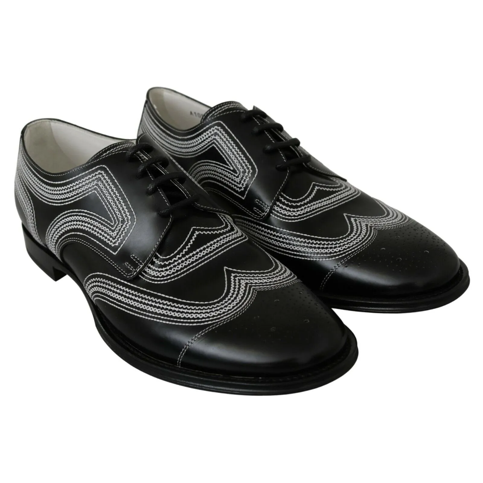 Dolce & Gabbana Elegant Black and White Derby Shoes