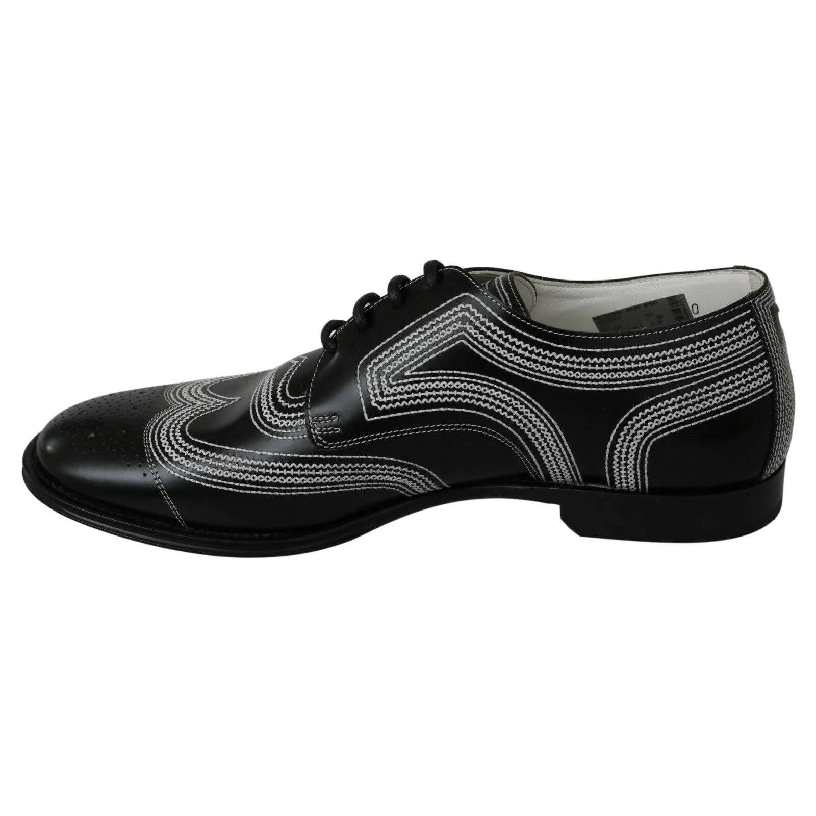 Dolce & Gabbana Elegant Black and White Derby Shoes