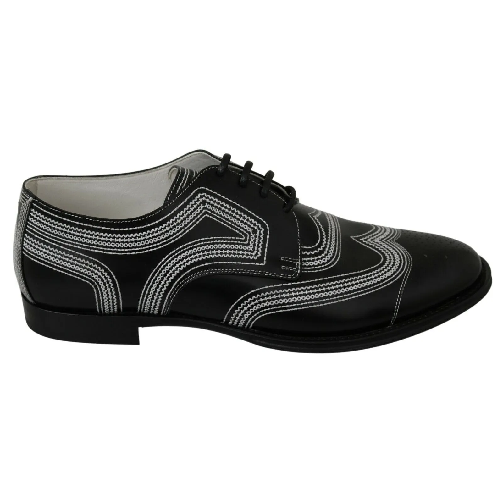 Dolce & Gabbana Elegant Black and White Derby Shoes