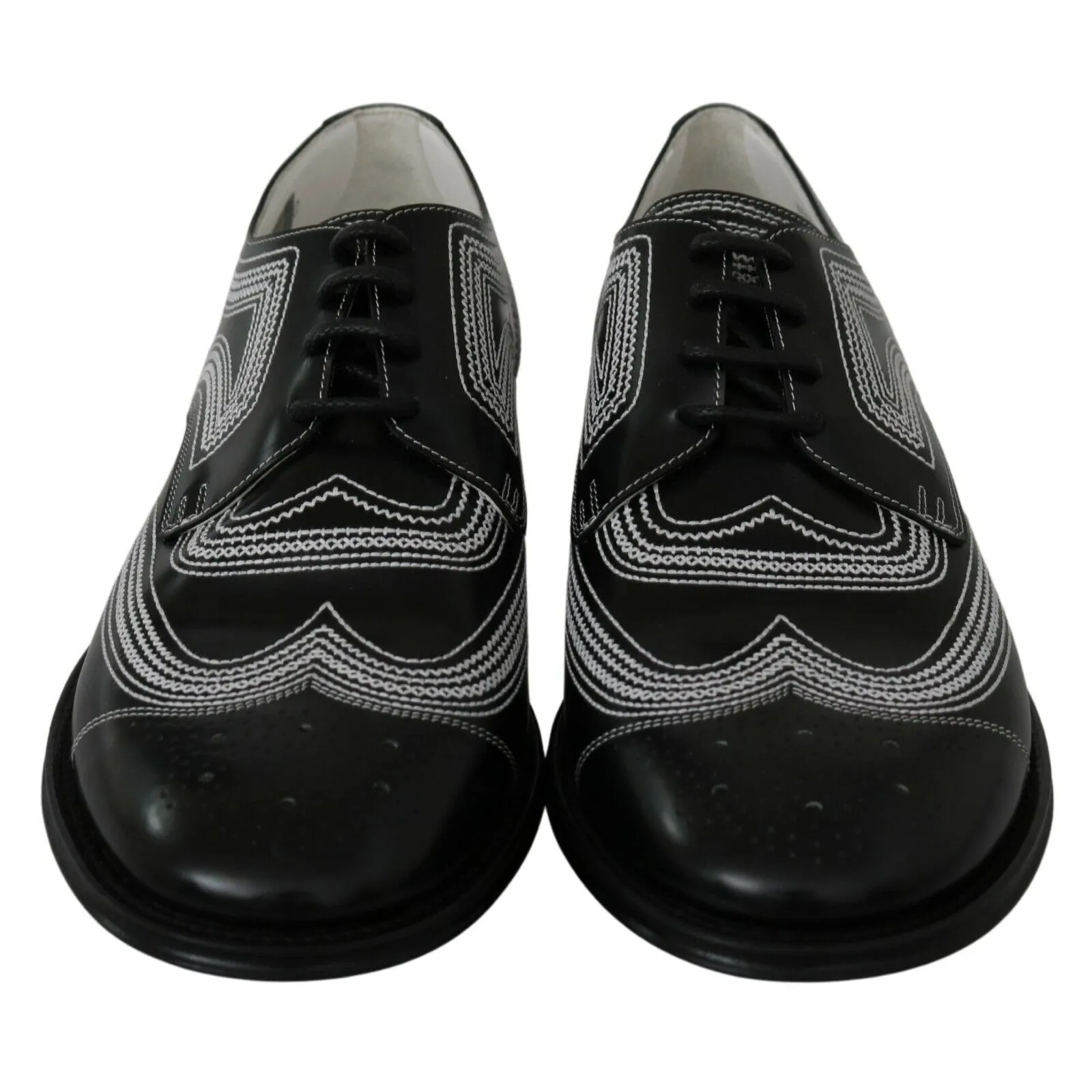 Dolce & Gabbana Elegant Black and White Derby Shoes