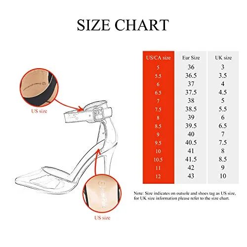 DREAM PAIRS Women's Pointed Toe Ankle Strap High Heel Stiletto Dress Court Shoes