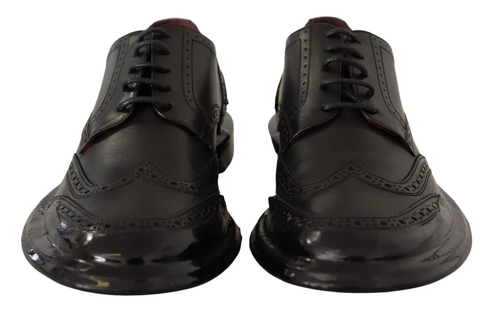 Elegant Calfskin Derby Oxford Wingtips