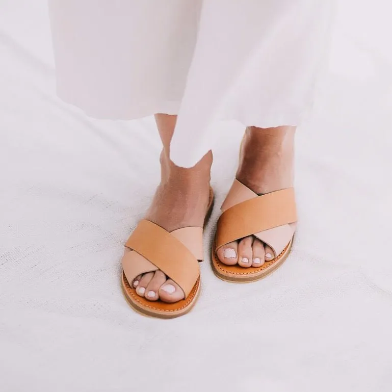 Formentera Sandals - Natural / Tan Leather