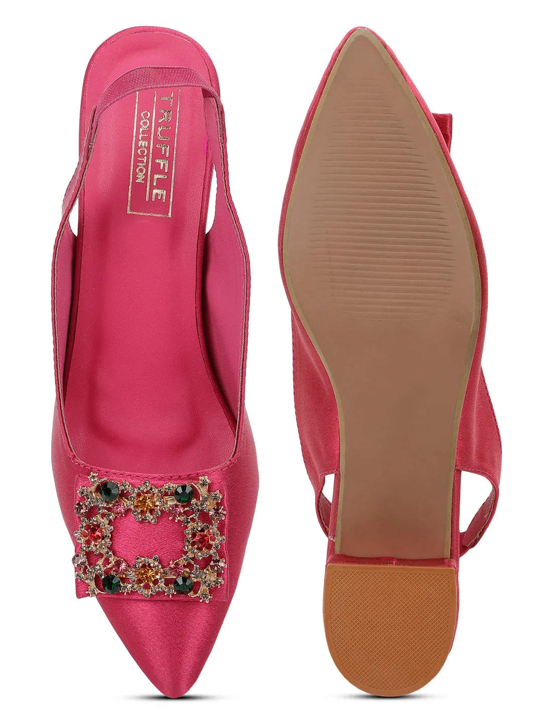 Fuschia Velvet Block Sandals (TC-SLC-BL72-FUS)