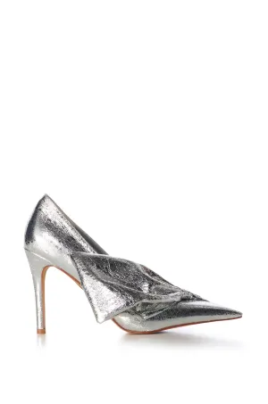 GEOVANNI-SILVER OVERSIZED STILETTO PUMP