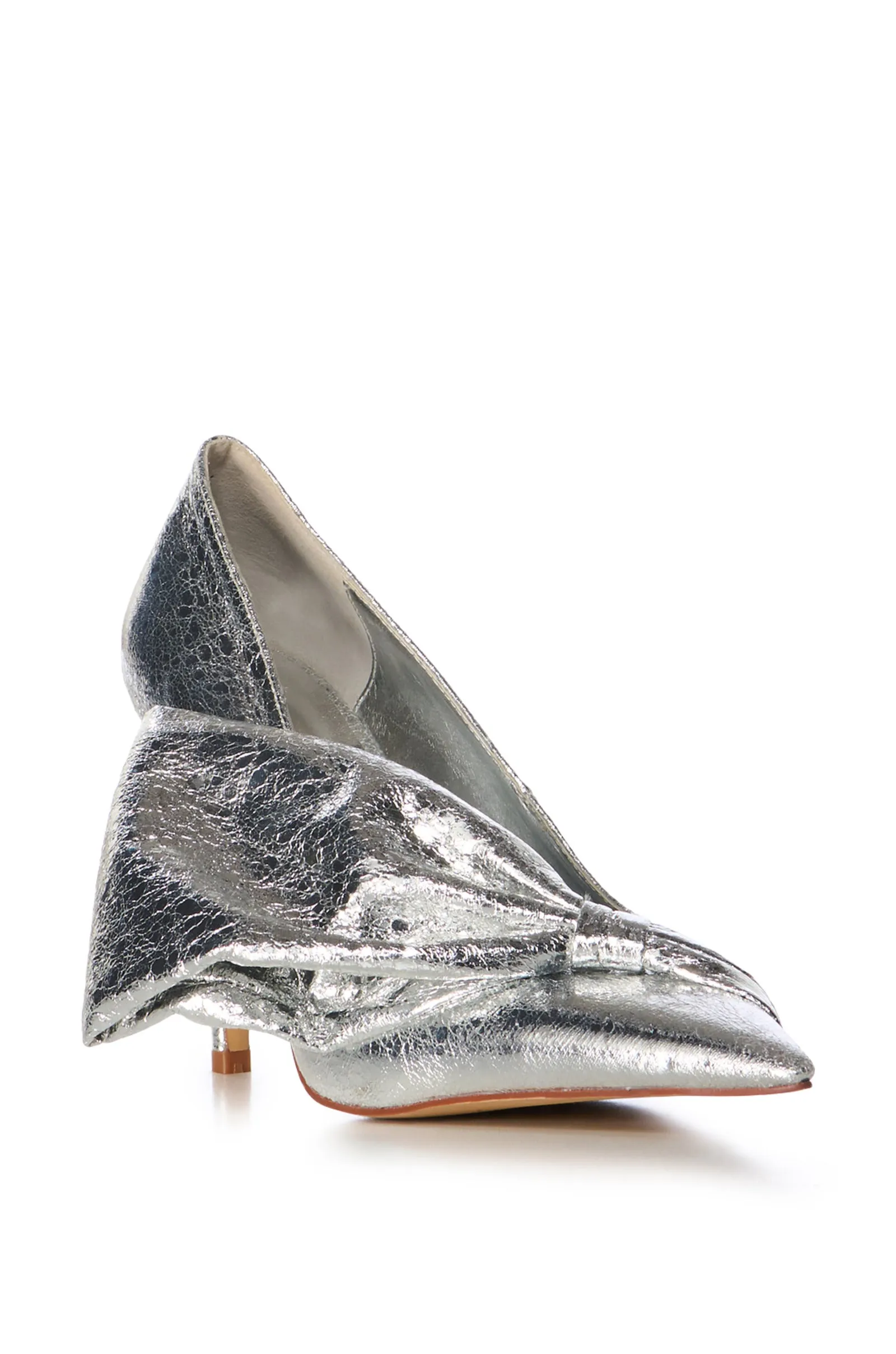 GEOVANNI-SILVER OVERSIZED STILETTO PUMP