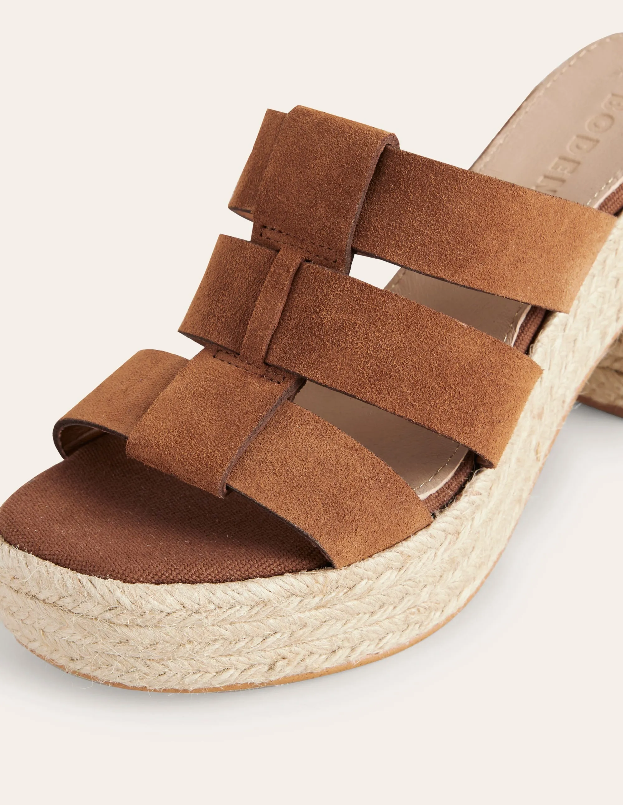 Heeled Espadrille Sandals-Tan