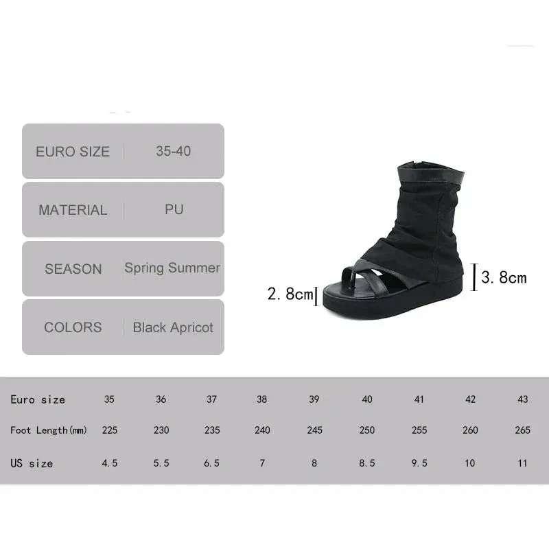 Joskaa 2024 New Platform Boots Chunky Sandals