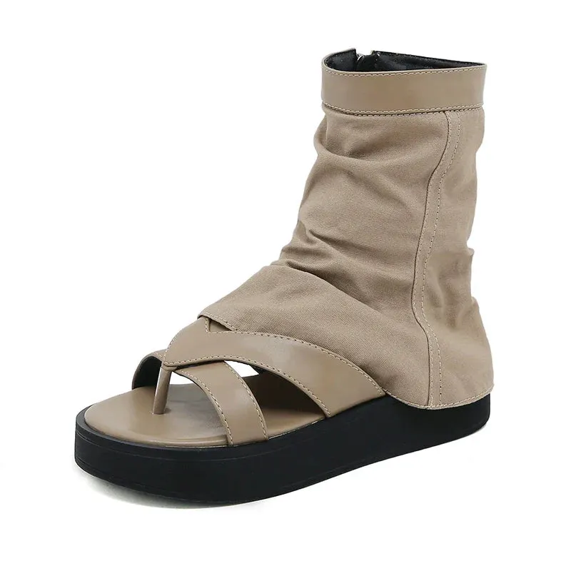 Joskaa 2024 New Platform Boots Chunky Sandals