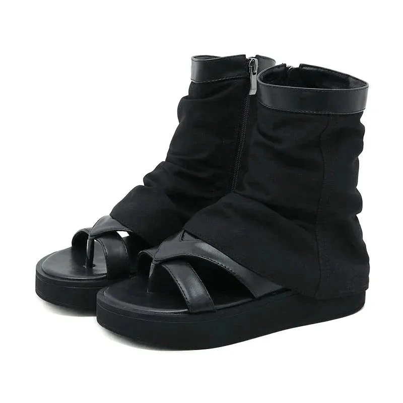 Joskaa 2024 New Platform Boots Chunky Sandals