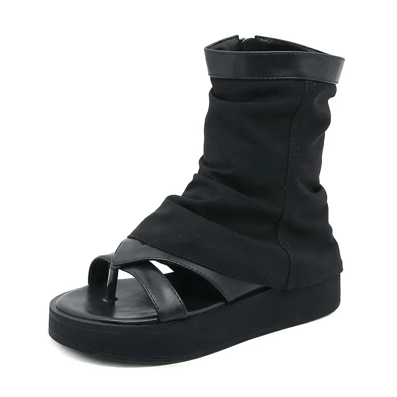 Joskaa 2024 New Platform Boots Chunky Sandals