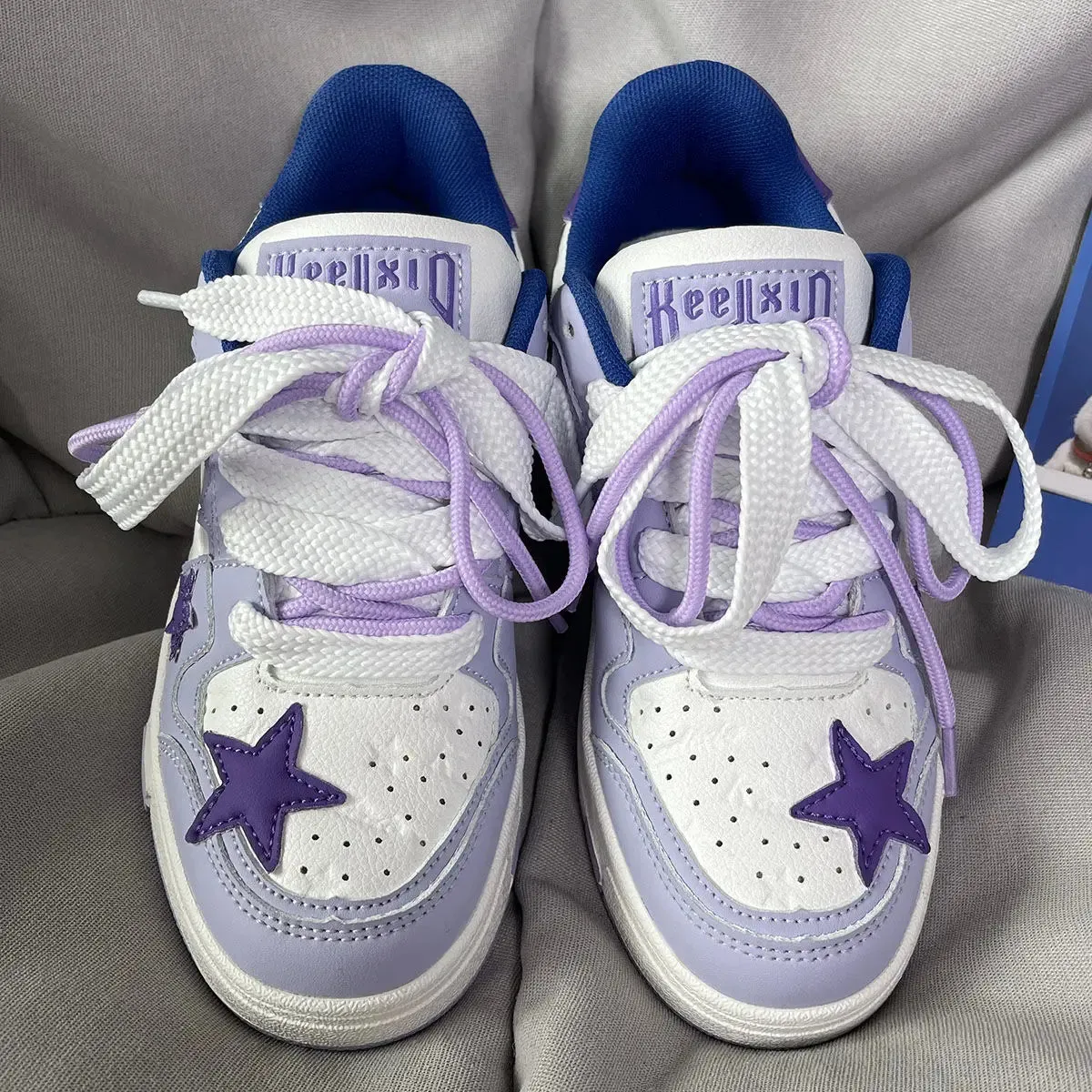 JOSKAA 2024 Purple Dopamine Star Sneakers Shoes MK19384